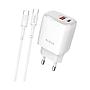 Cargador De Pared 1 Usb A / 1 Usb C Bloox Cable 60W