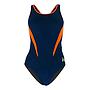Malla Baño Mujer Mp Splice Comp Team Uv50 AZUL/NARANJA T 26